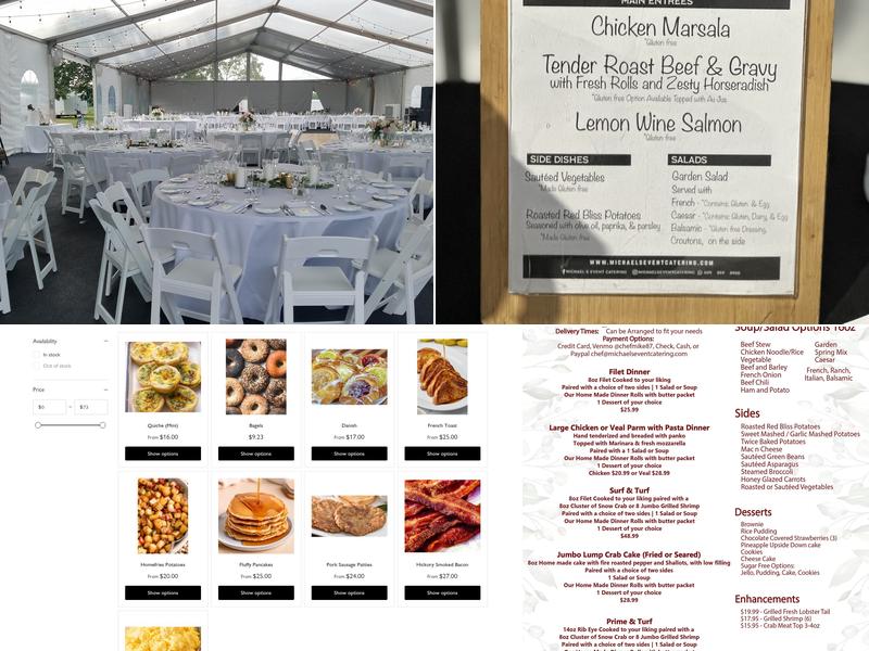 Michael's Event Catering Menu