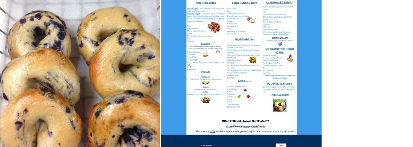 Bagels-4-U of East Hanover Menu