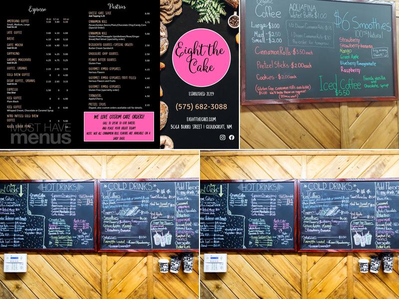 Eight the Cake, LLC Menu