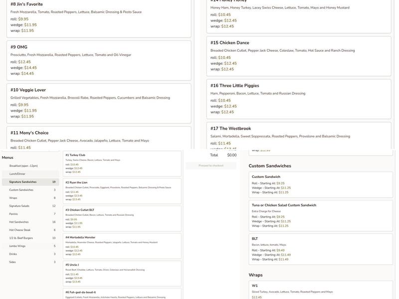 Brightside Deli Menu