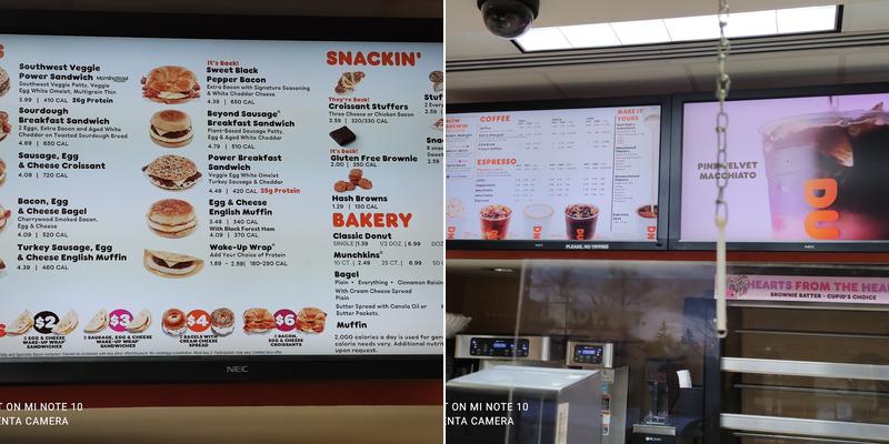 Dunkin' Menu