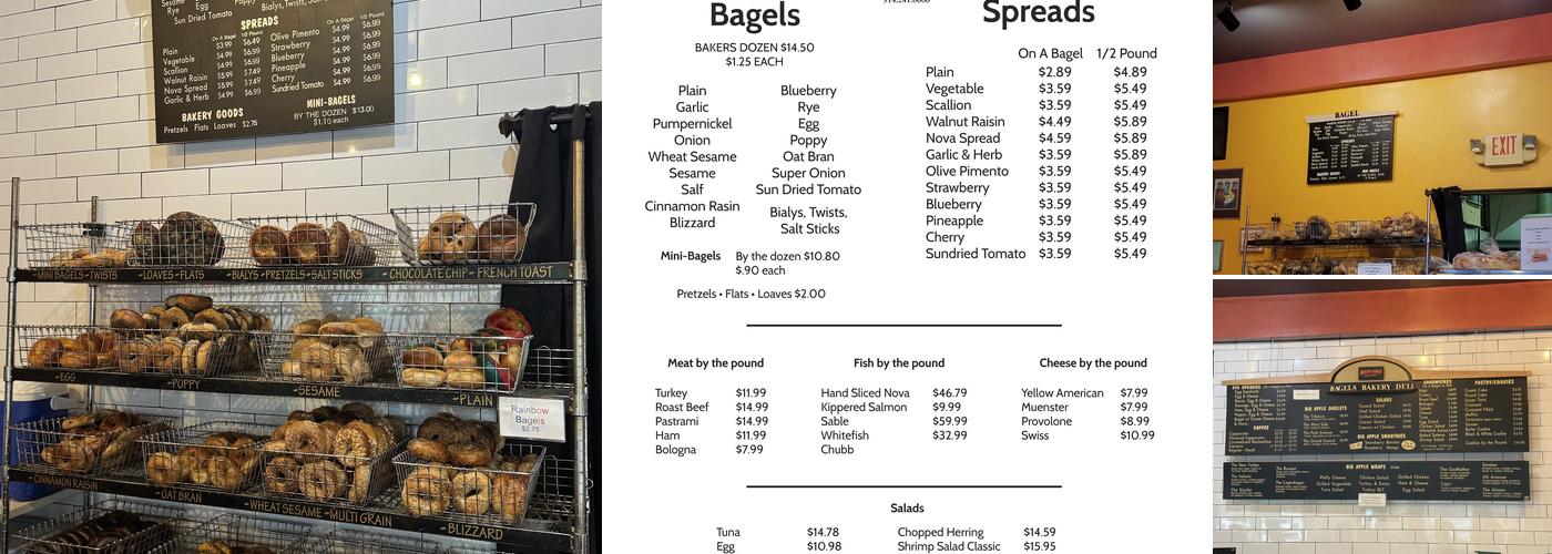 Mount Kisco Bagels Menu
