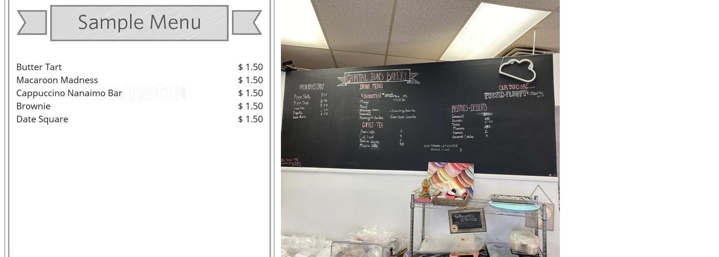 Capital Buns Bakery Menu