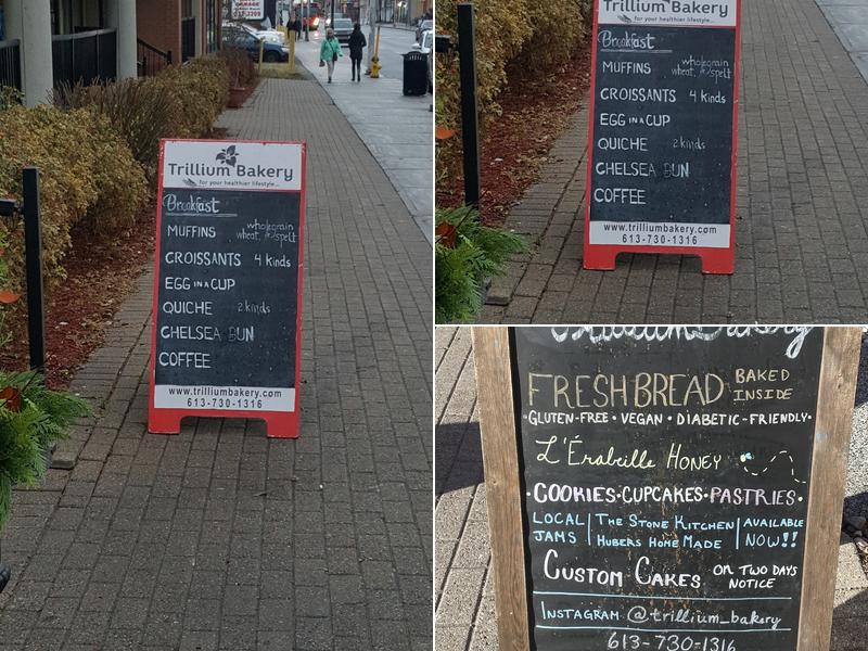 Trillium Bakery Menu
