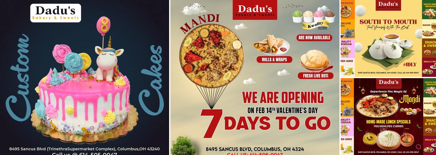 Dadu's Bakery & Sweets Menu