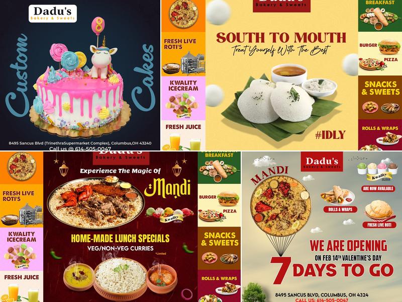 Dadu's Bakery & Sweets Menu