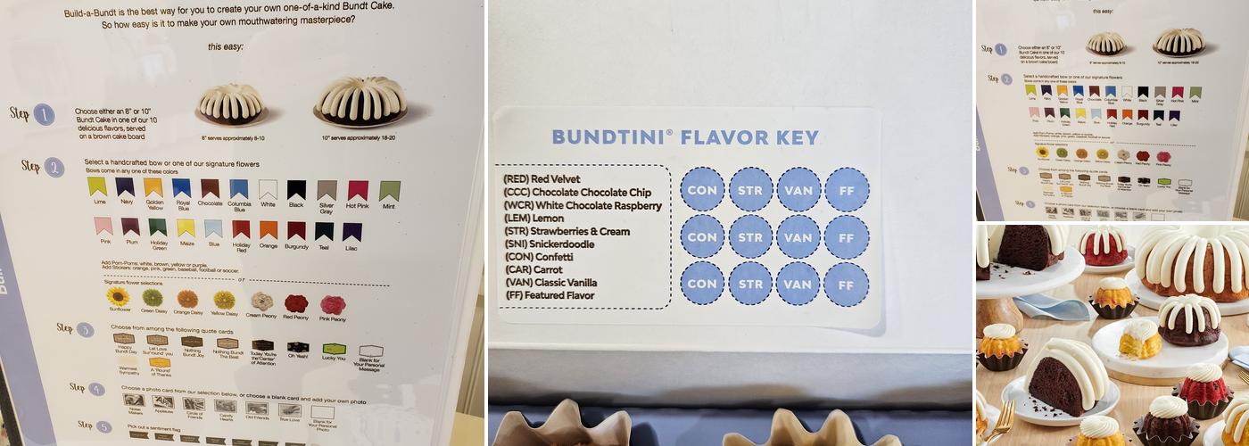 Nothing Bundt Cakes Menu