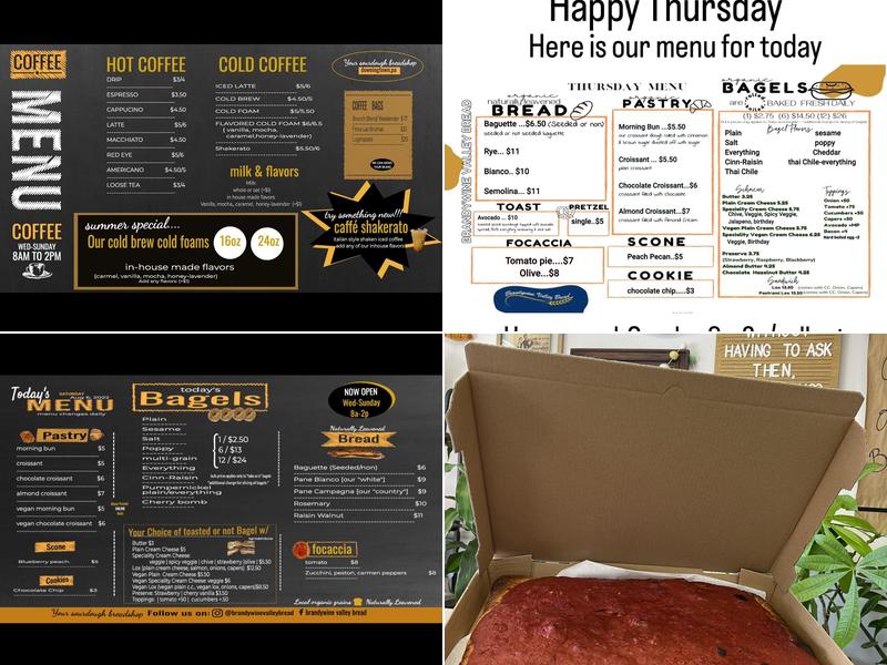 Brandywine Valley Bread Menu