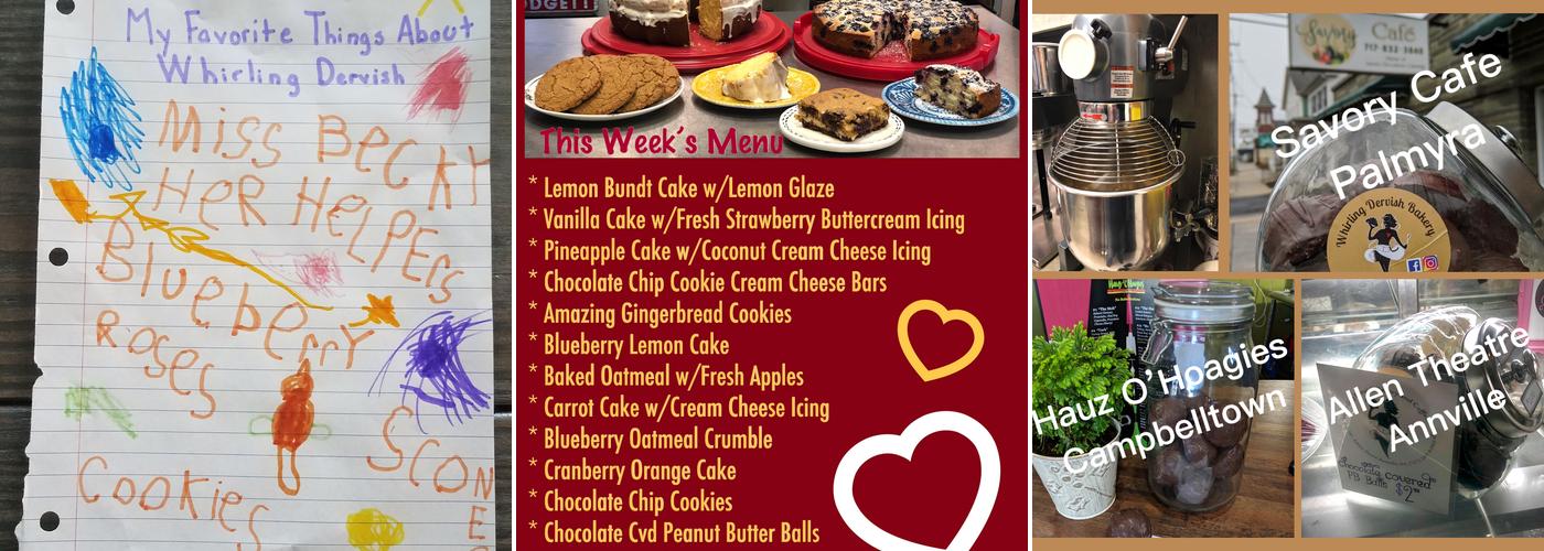 Whirling Dervish Bakery & Coffee Shop Menu