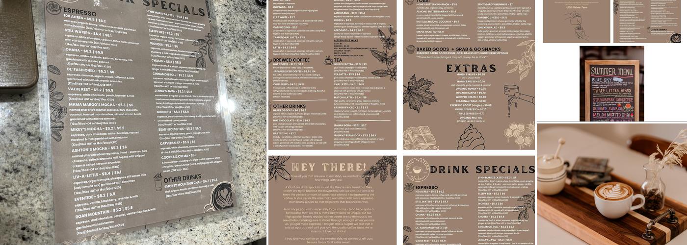 Still Waters Coffeehouse Menu