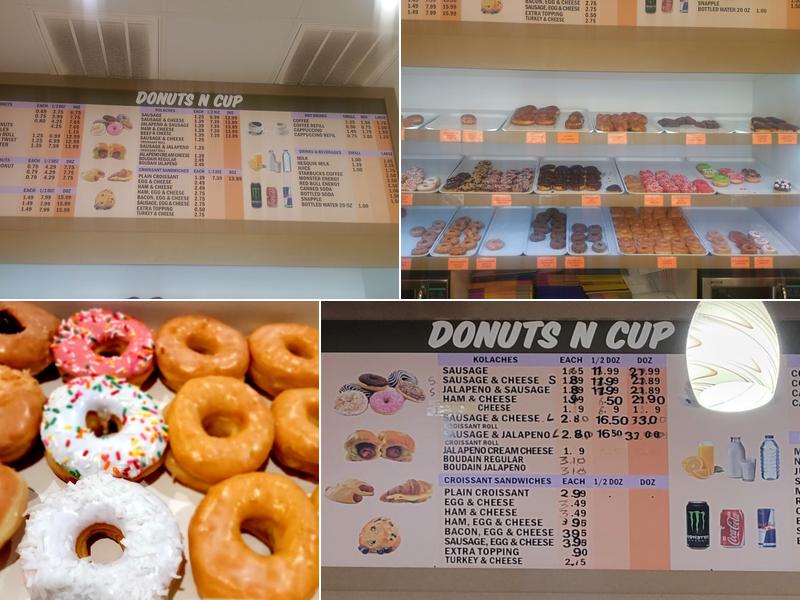 Donuts & Cup Menu