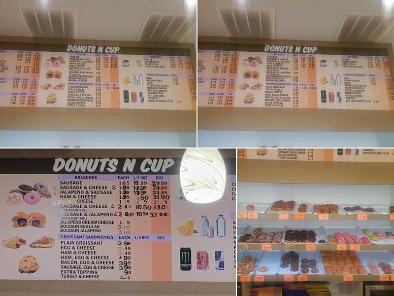 Donuts & Cup Menu