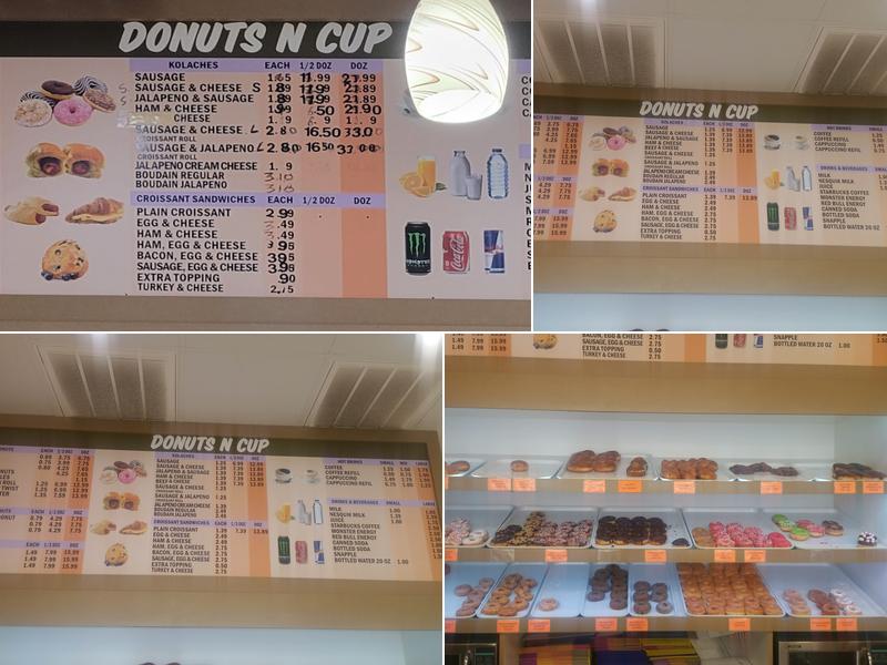 Donuts & Cup Menu