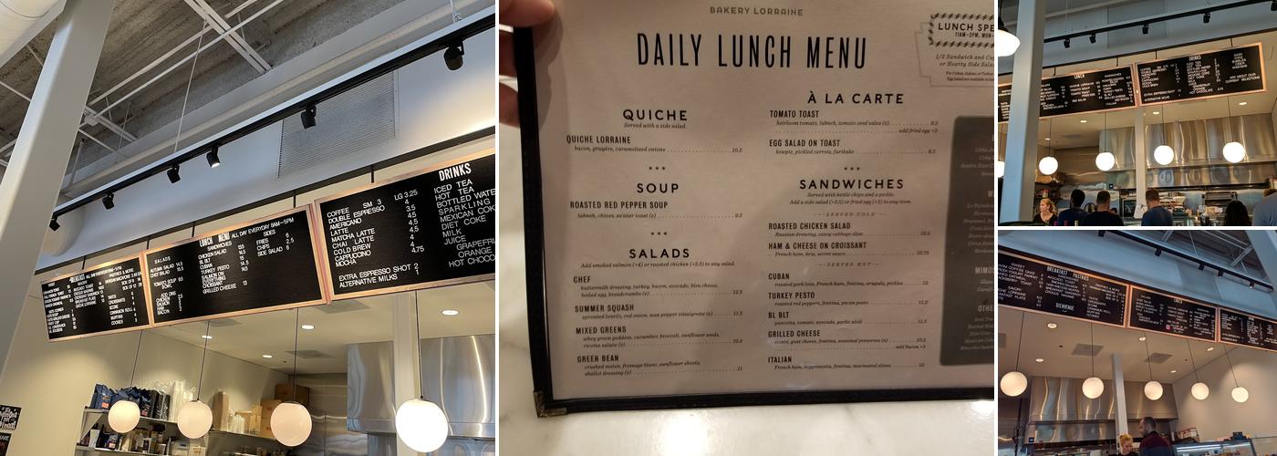 Bakery Lorraine Menu