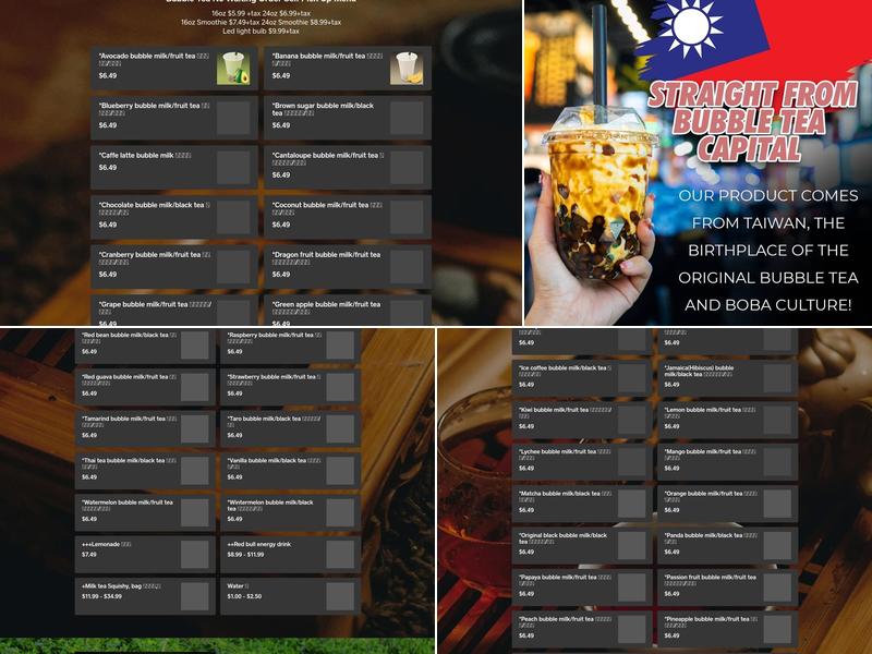 Bubble Fish Bubble Tea 2 Menu