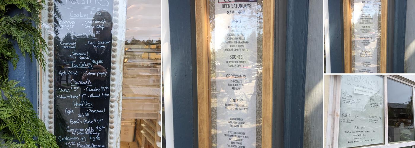 Little Red Hen Bakery Menu