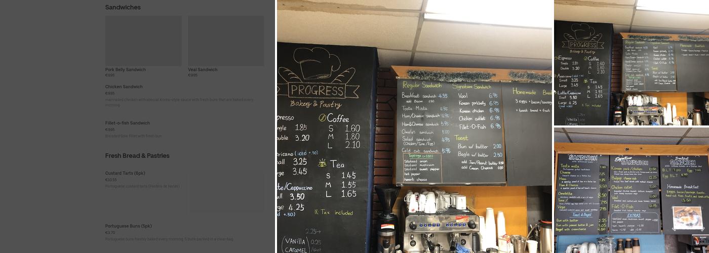 Mel’s bakery inc. Menu