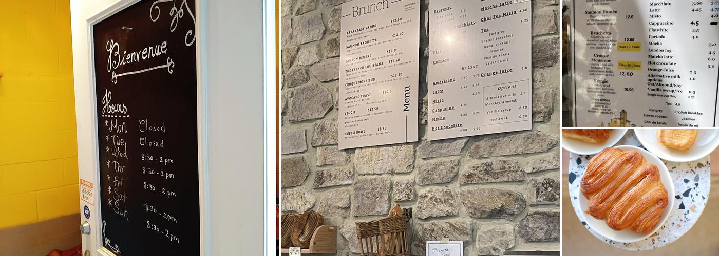 L'Atelier Patisserie Menu