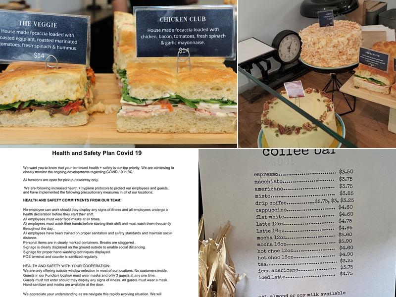 Purebread Bakery + Coffee Menu