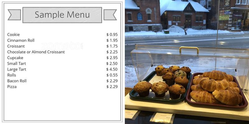 Brown Loaf Bakery Menu