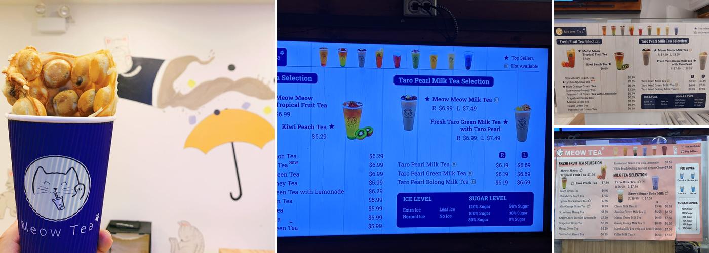 Meow Tea Menu