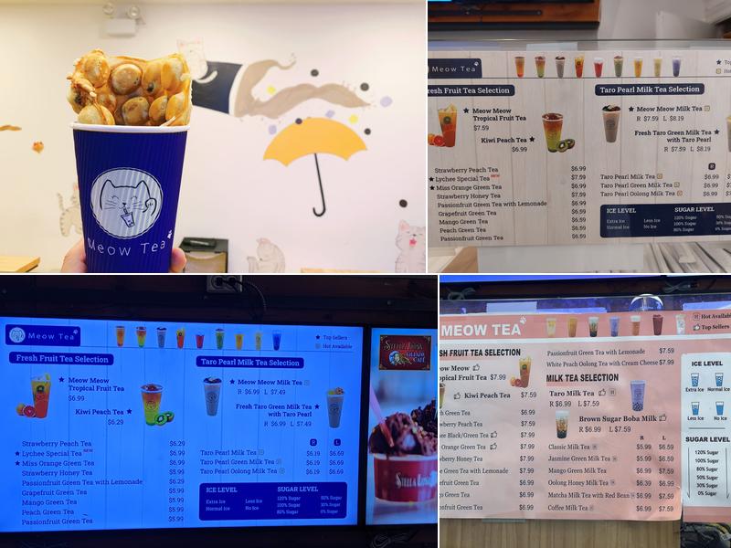 Meow Tea Menu