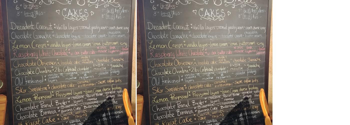 Decadent Brulee Menu