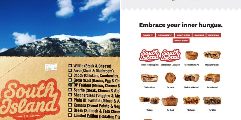 South Island Pie Co Menu