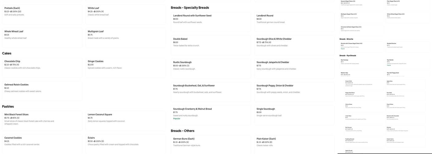 Vienna Bakery Menu