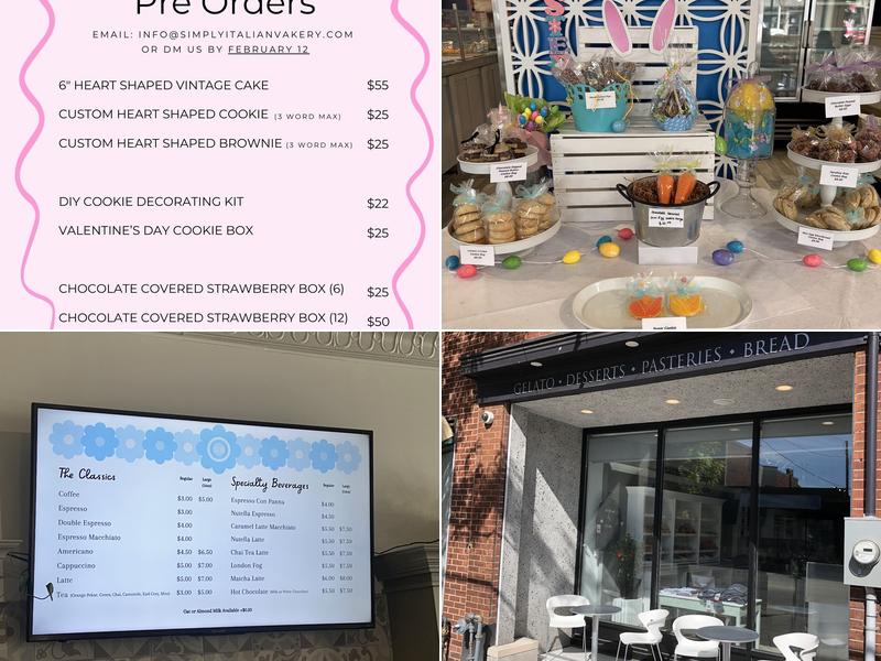 Simply Italian Bakery (SIB) Menu