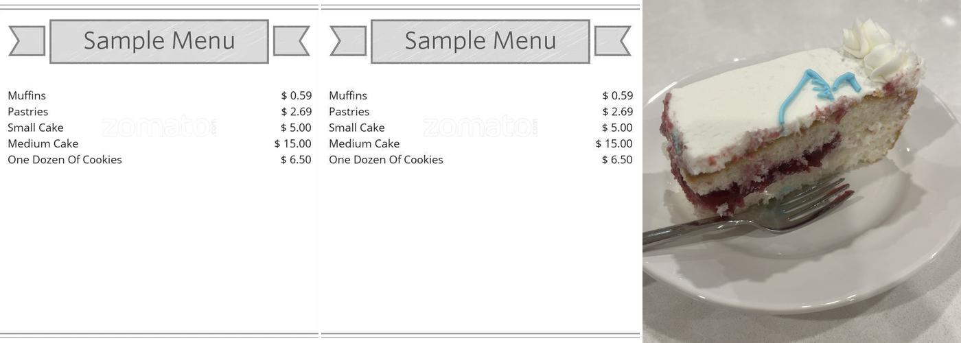 Clarke's Home Style Bakery Menu
