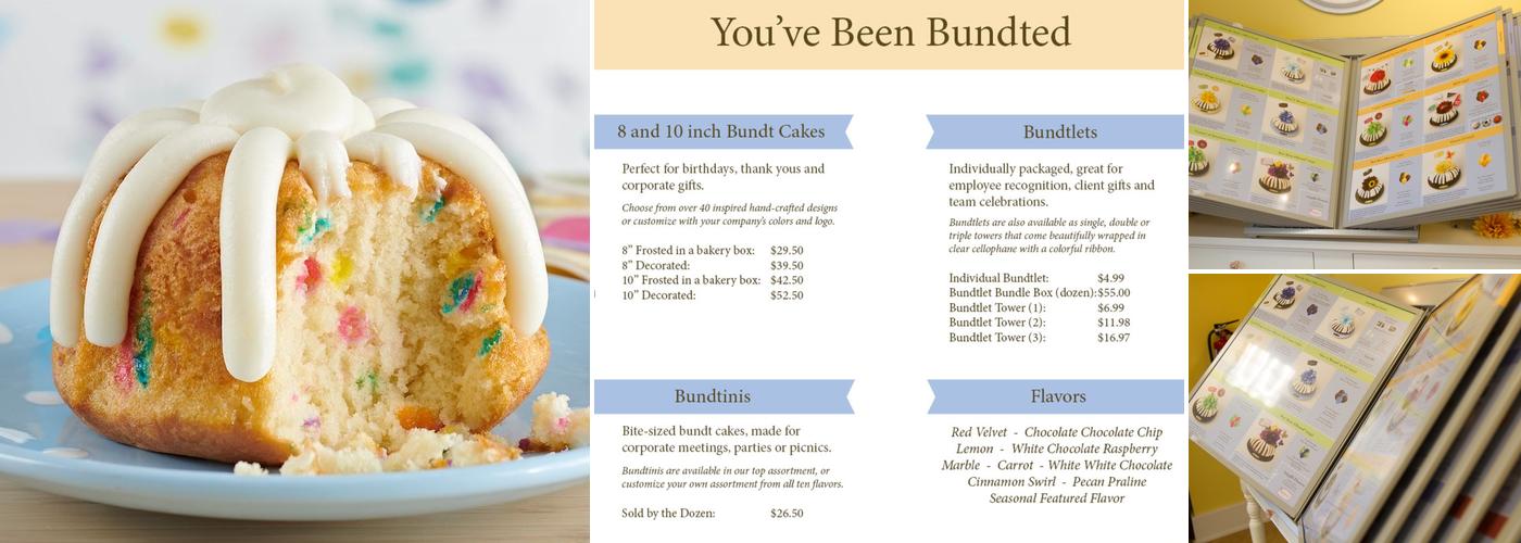 Nothing Bundt Cakes Menu