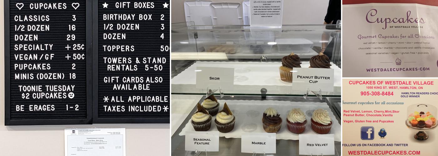 Cupcakes Menu