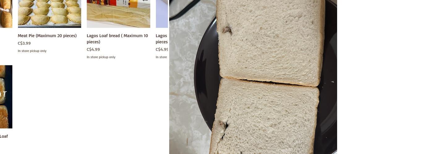 Arabelle's Bakery Menu