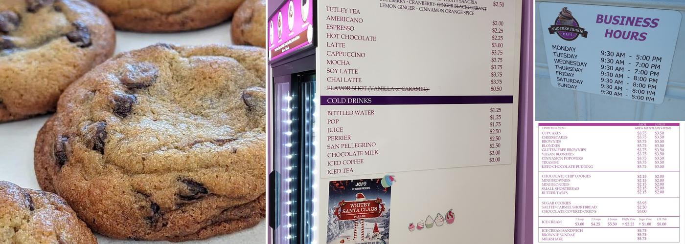 Cupcake Junkie Dessert Bakery Brooklin Menu