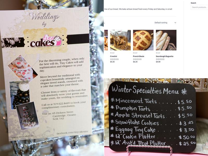 Tiny Cakes Menu