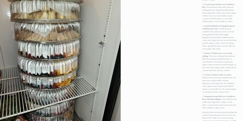 Virtuous Kitchen Inc. Menu