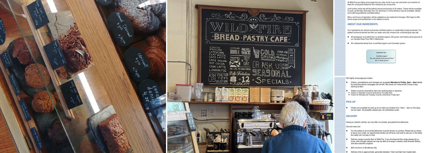 Wildfire Bakery Menu