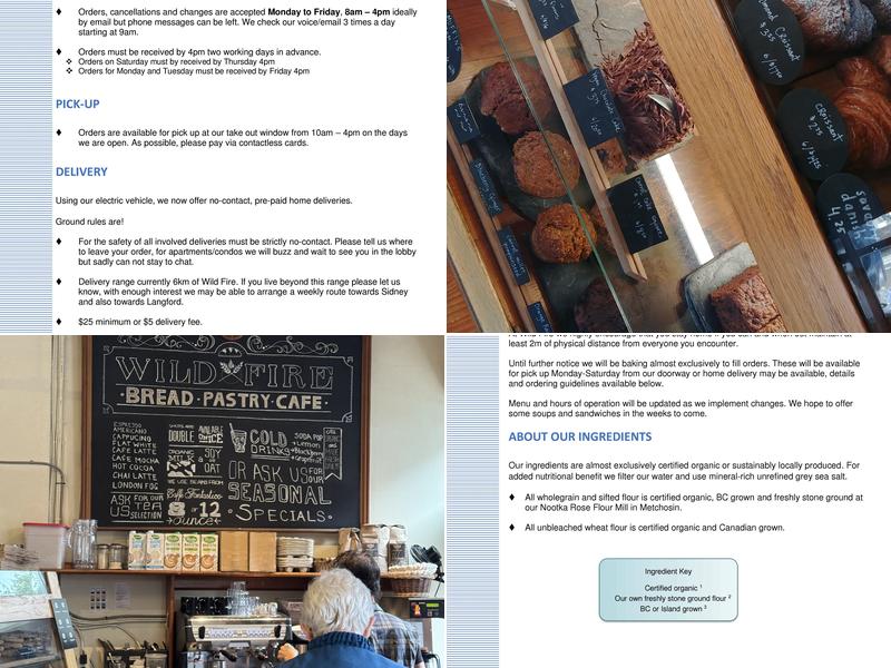 Wildfire Bakery Menu