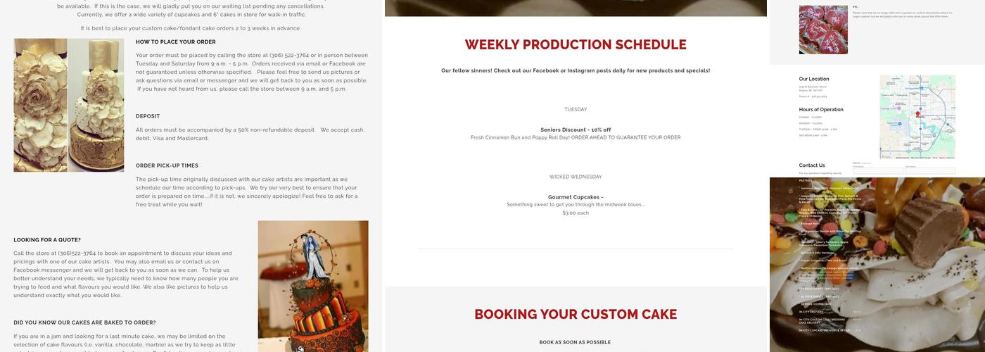 Sinfully Sweet Cathedral Bakery Menu