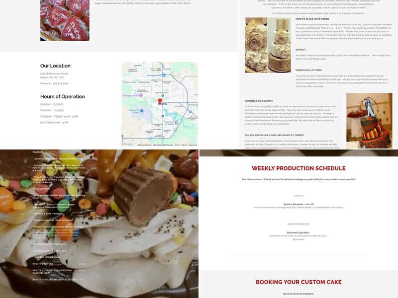 Sinfully Sweet Cathedral Bakery Menu