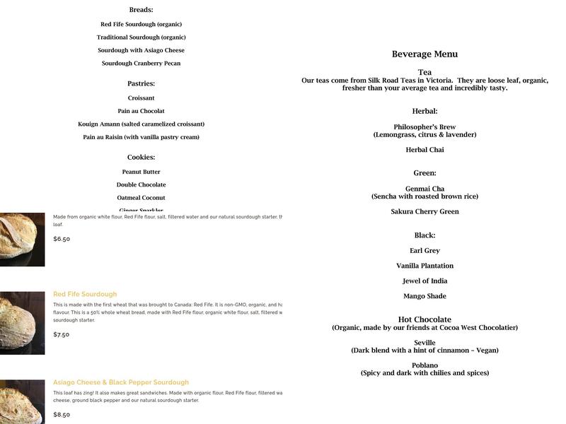 Hearth & Grain Menu