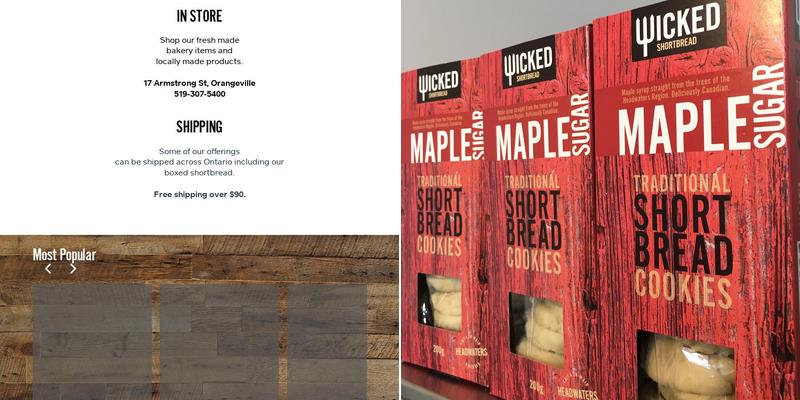 Wicked Shortbread Menu