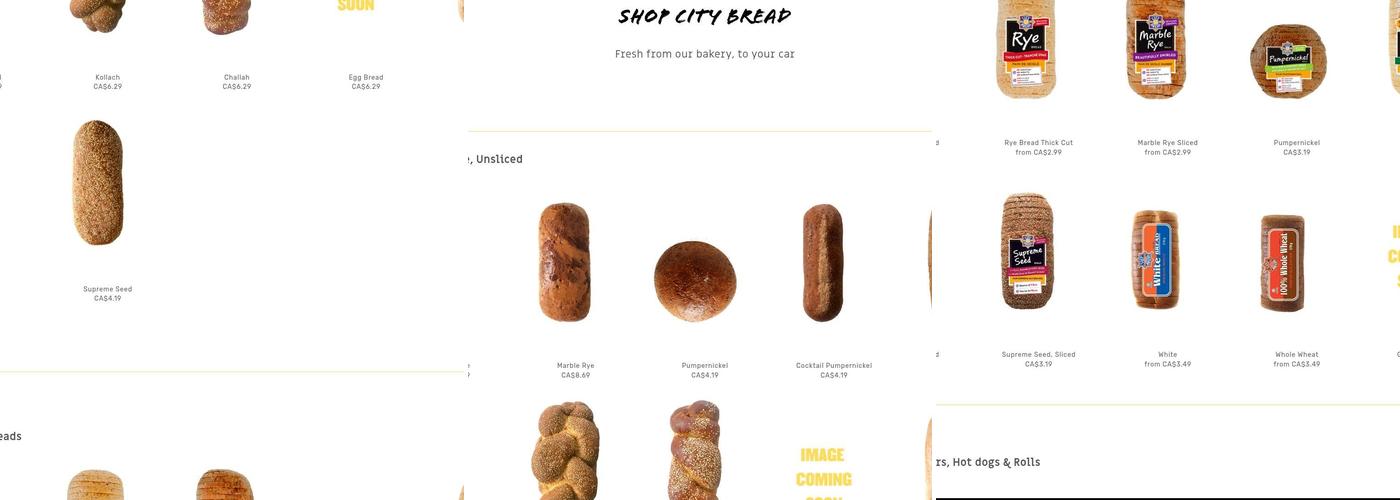City Bread Menu