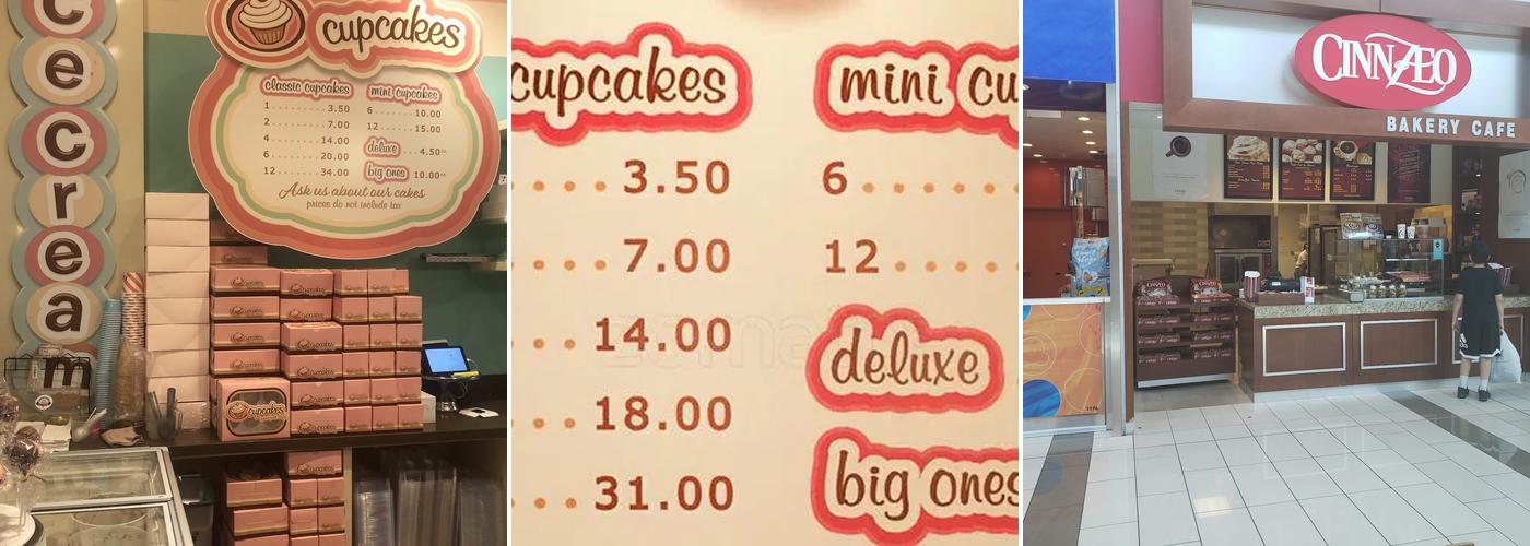 Cupcakes at Guildford Menu