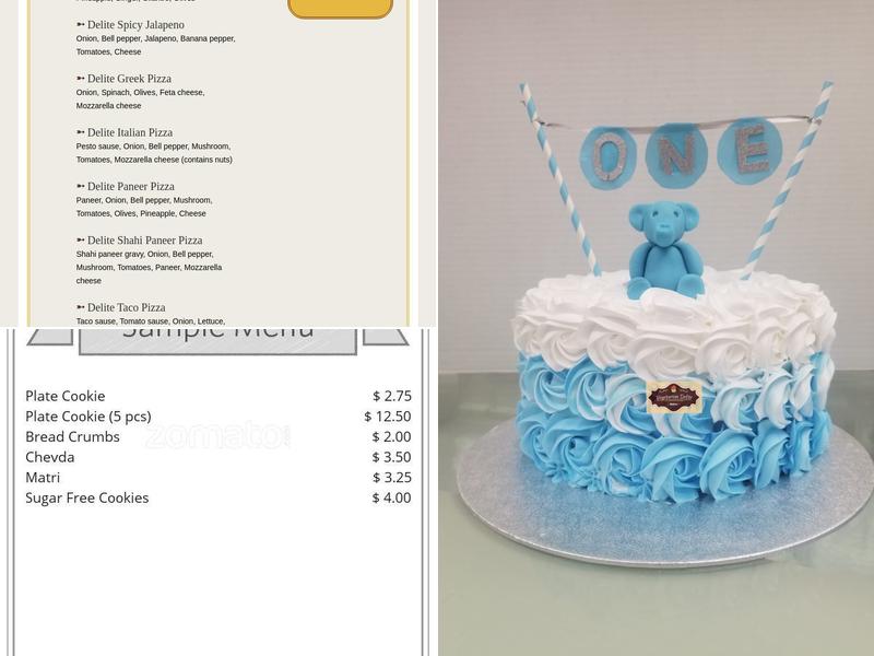 Vegetarian Delite Bakery Menu