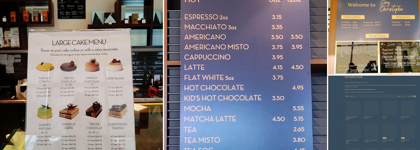 Chez Christophe Menu