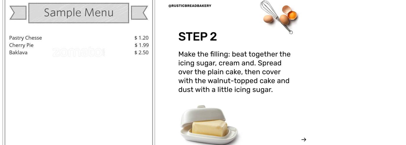 Rustic Bread Bakery Menu