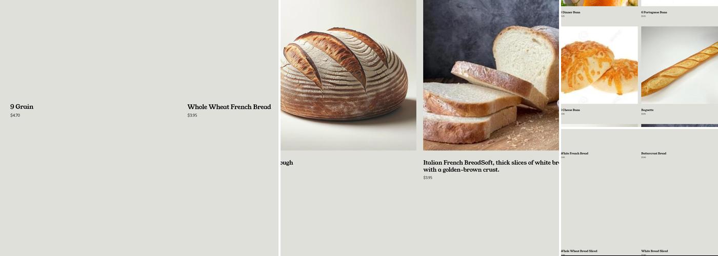 ONE STOP BAKERY Menu