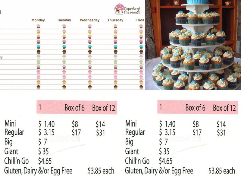 The Clever Cupcakes Menu